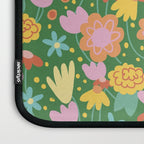 Floral pattern green Laptop Sleeve Gallery Image 3