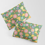 Floral pattern green Pillow Sham Gallery Image 3