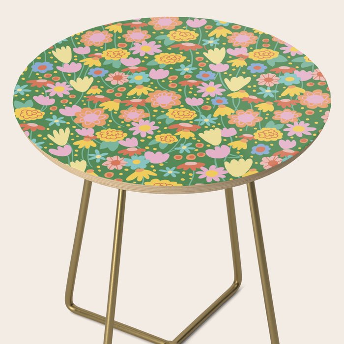 Floral pattern green Side Table Gallery Image 2