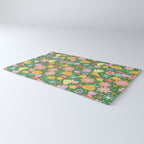 Floral pattern green Rug Gallery Image 3