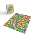 Floral pattern green Jigsaw Puzzle Gallery Image 2