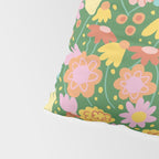 Floral pattern green Pillow Sham Gallery Image 4