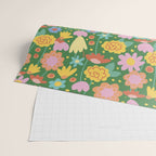 Floral pattern green Wrapping Paper Gallery Image 2