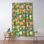 Floral pattern green Window Curtain Gallery Image 5