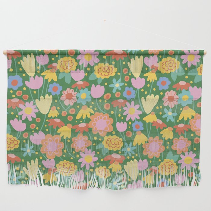 Floral pattern green Wall Hanging Gallery Image 1