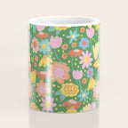 Floral pattern green Coffee Mug Gallery Image 4