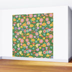 Floral pattern green Wall Mural Gallery Image 2