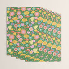 Floral pattern green Wrapping Paper Gallery Image 3