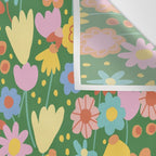 Floral pattern green Wall Tapestry Gallery Image 3