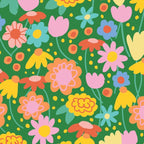 Floral pattern green Coffee Mug Gallery Image 2