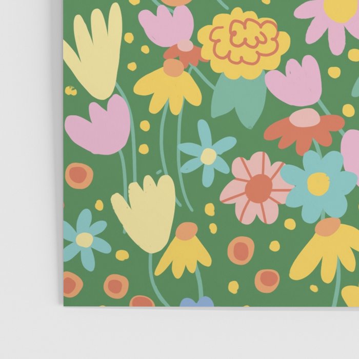 Floral pattern green Poster Gallery Image 3