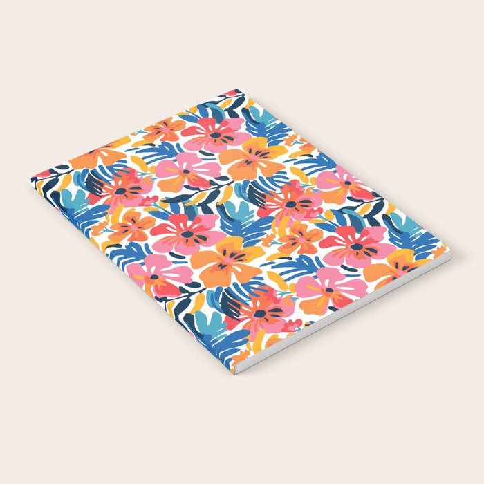 Tropical watercolor flower nature art pattern Notebook Gallery Image 1
