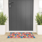 Tropical watercolor flower nature art pattern Welcome Mat Gallery Image 3