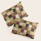Retro Flowers Check Pattern III Pillow Sham Gallery Image 3
