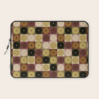 Retro Flowers Check Pattern III Laptop Sleeve Gallery Image 1