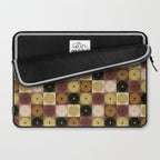 Retro Flowers Check Pattern III Laptop Sleeve Gallery Image 2