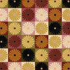 Retro Flowers Check Pattern III Coffee Mug Gallery Image 2