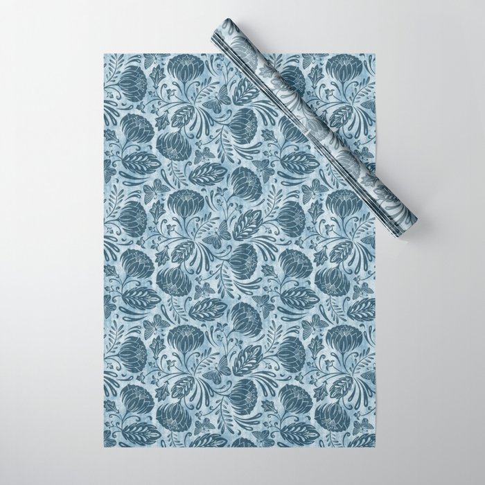 Arabella - Washed Indigo Wrapping Paper Gallery Image 1