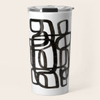 'Writing On The Wall' Mid Century Modern Fun Abstract Shapes  Travel Mug Gallery Image 1
