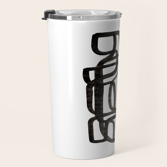 'Writing On The Wall' Mid Century Modern Fun Abstract Shapes  Travel Mug Gallery Image 3