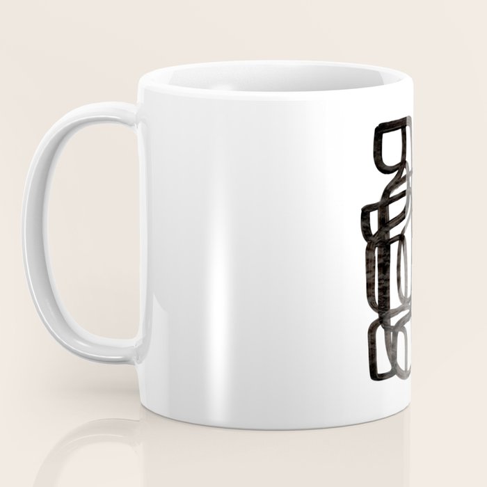 'Writing On The Wall' Mid Century Modern Fun Abstract Shapes  Coffee Mug Gallery Image 3