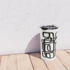'Writing On The Wall' Mid Century Modern Fun Abstract Shapes  Travel Mug Gallery Image 4