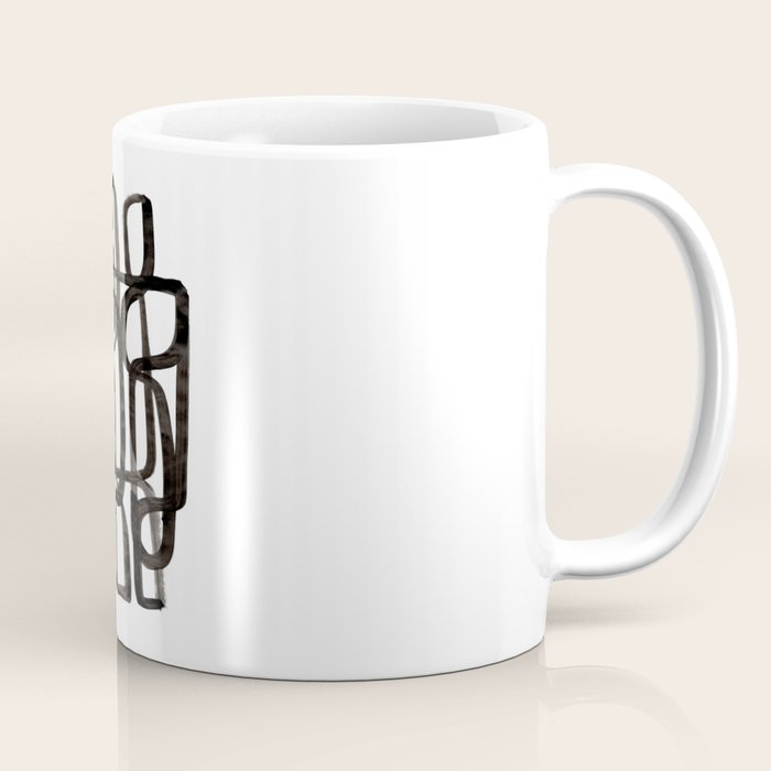 'Writing On The Wall' Mid Century Modern Fun Abstract Shapes  Coffee Mug Gallery Image 1
