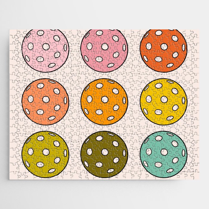 Rainbow Pickleballs Jigsaw Puzzle Gallery Image 1
