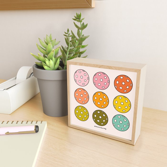 Rainbow Pickleballs Mini Art Print Gallery Image 2