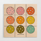 Rainbow Pickleballs Wood Wall Art Gallery Image 1