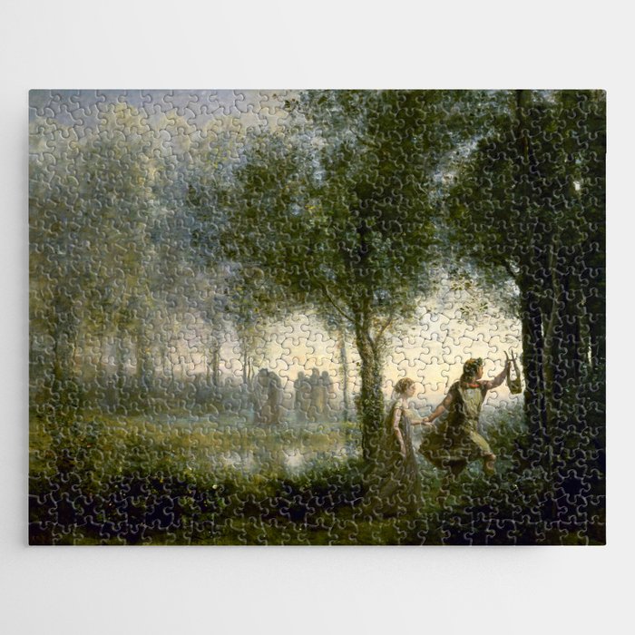 Jean-Baptiste-Camille Corot "Orpheus Leading Eurydice from the Underworld" Jigsaw Puzzle Gallery Image 1