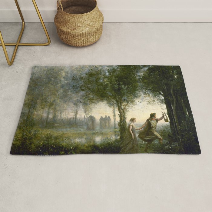 Jean-Baptiste-Camille Corot "Orpheus Leading Eurydice from the Underworld" Rug Gallery Image 1