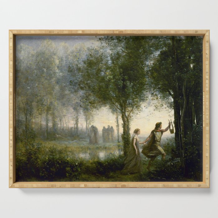 Jean-Baptiste-Camille Corot "Orpheus Leading Eurydice from the Underworld" Serving Tray Gallery Image 1