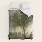 Jean-Baptiste-Camille Corot "Orpheus Leading Eurydice from the Underworld" Duvet Cover Gallery Image 6
