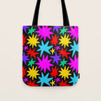 Colorful fun star shape art pattern Tote Bag Gallery Image 1
