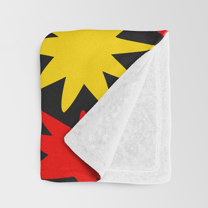 Colorful fun star shape art pattern Throw Blanket Gallery Image 3