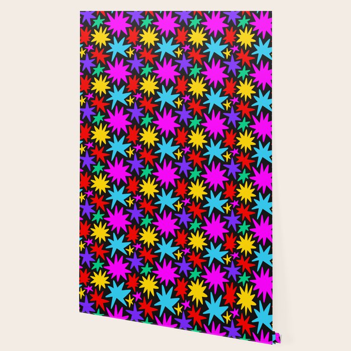 Colorful fun star shape art pattern Wallpaper Gallery Image 2