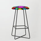 Colorful fun star shape art pattern Stool Gallery Image 1