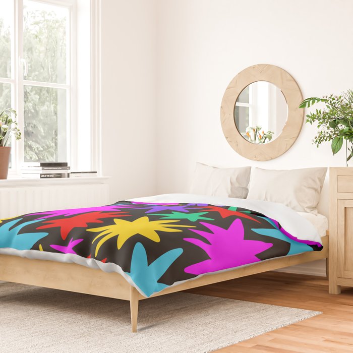 Colorful fun star shape art pattern Duvet Cover Gallery Image 2