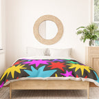 Colorful fun star shape art pattern Duvet Cover Gallery Image 3