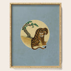 Tiger with magpie type-C : Minhwa-Korean traditional/folk art Serving Tray Gallery Image 1