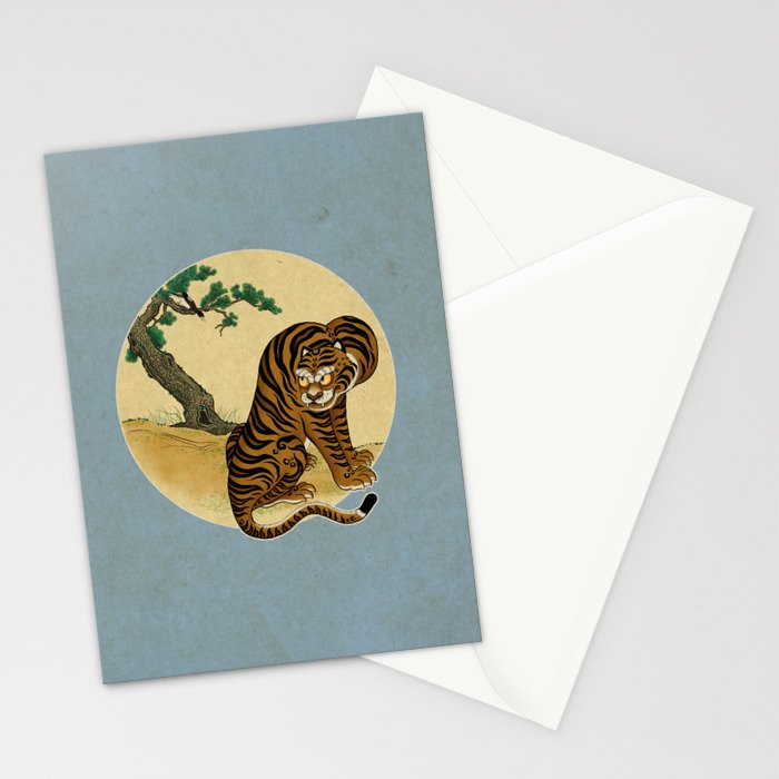 Tiger with magpie type-C : Minhwa-Korean traditional/folk art Stationery Card Gallery Image 2