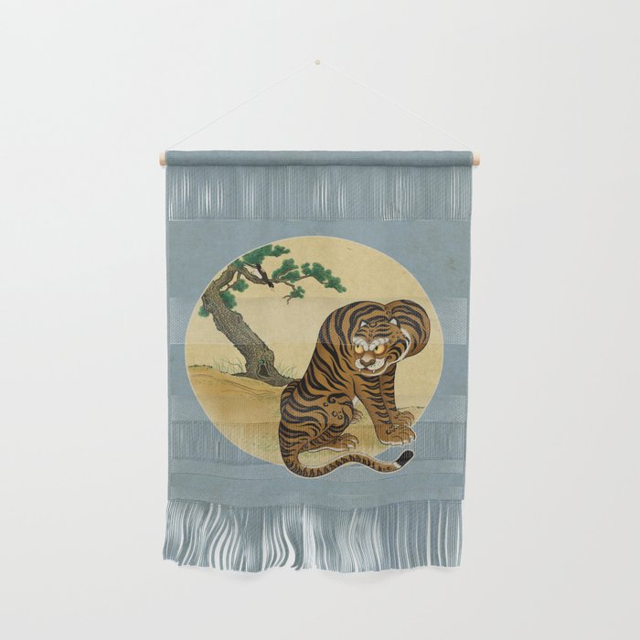 Tiger with magpie type-C : Minhwa-Korean traditional/folk art Wall Hanging Gallery Image 1