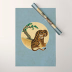 Tiger with magpie type-C : Minhwa-Korean traditional/folk art Wrapping Paper Gallery Image 1