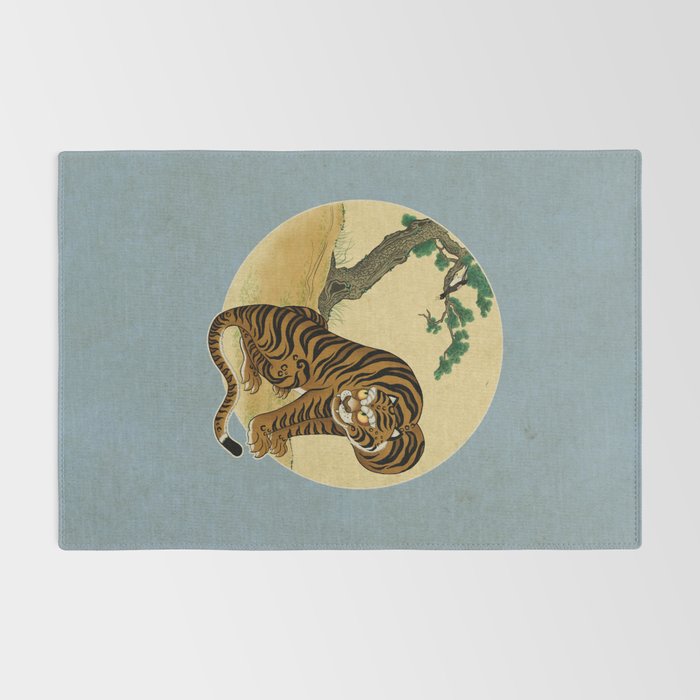 Tiger with magpie type-C : Minhwa-Korean traditional/folk art Rug Gallery Image 2