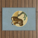 Tiger with magpie type-C : Minhwa-Korean traditional/folk art Outdoor Rug Gallery Image 1