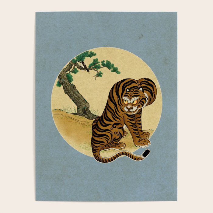 Tiger with magpie type-C : Minhwa-Korean traditional/folk art Poster Gallery Image 4