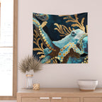 Indigo Octopus Wall Tapestry Gallery Image 2