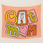 Cat Mom Wall Tapestry Gallery Image 4