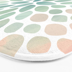 Floral Bloom, Abstract Watercolor, Coral, Peach, Green, Floral Prints Bath Mat Gallery Image 3